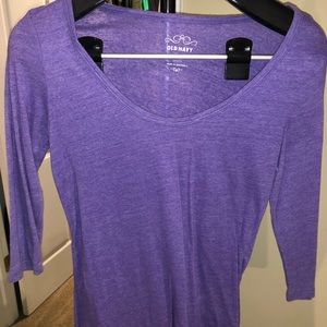 Purple quarter length T-shirt